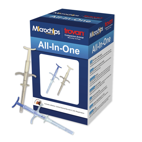 The All-In-One Trovan Microchip (10-Pack) + Includes Prepaid Listing With C.A.R.