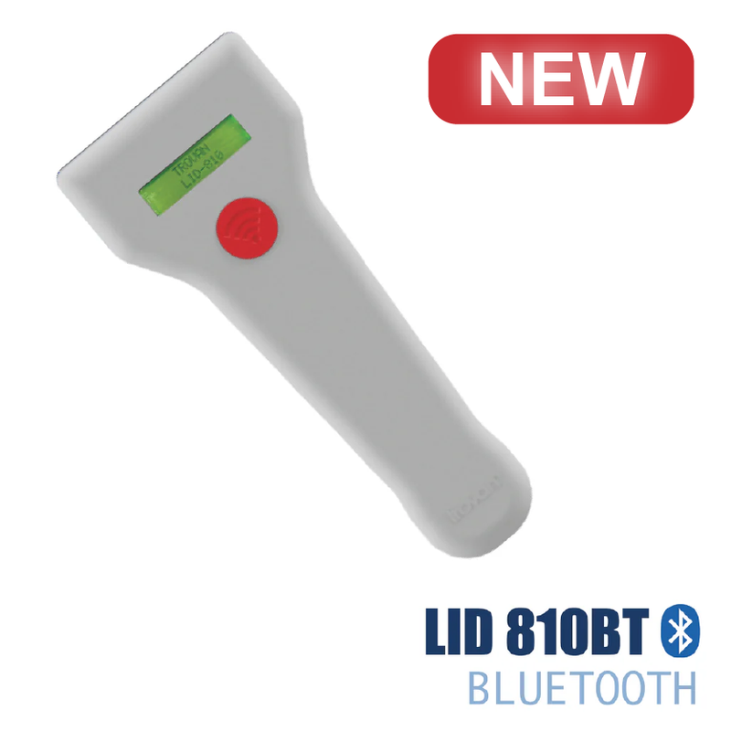 Trovan LID-810BT compact Bluetooth FDX-B microchip reader for vets shelters and councils