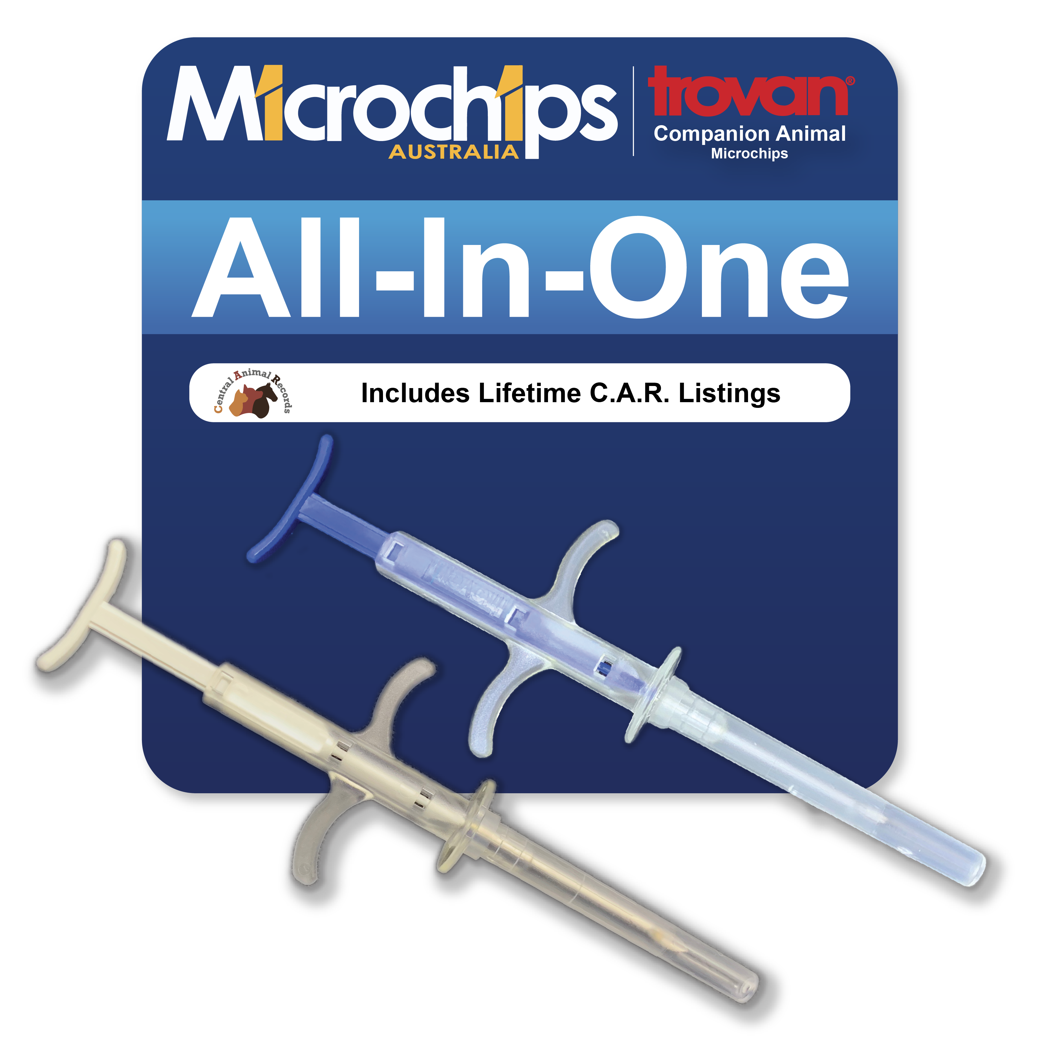 Trovan All-In-One Microchip 10-Pack + Central Animal Records ...