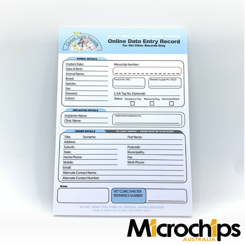 Entry Note Pad A5 Online Data Entry Record Notepad (100 Pages) – Microchips Australia
