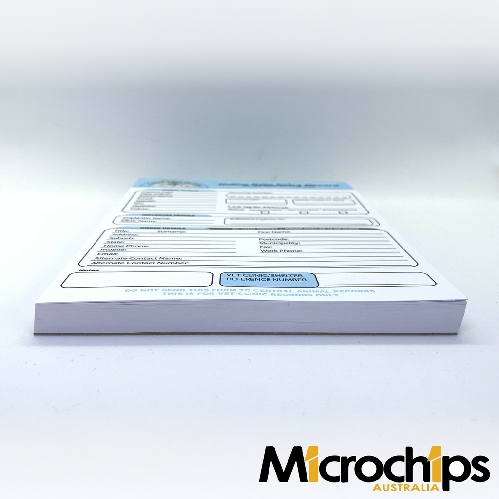Entry Note Pad A5 Online Data Entry Record Notepad (100 Pages) – Microchips Australia
